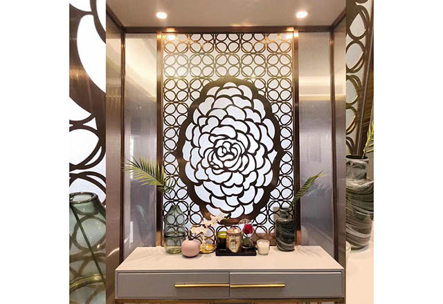 304 Golden Stainless Steel Decorative Divider Screen Partition For Home Decoration