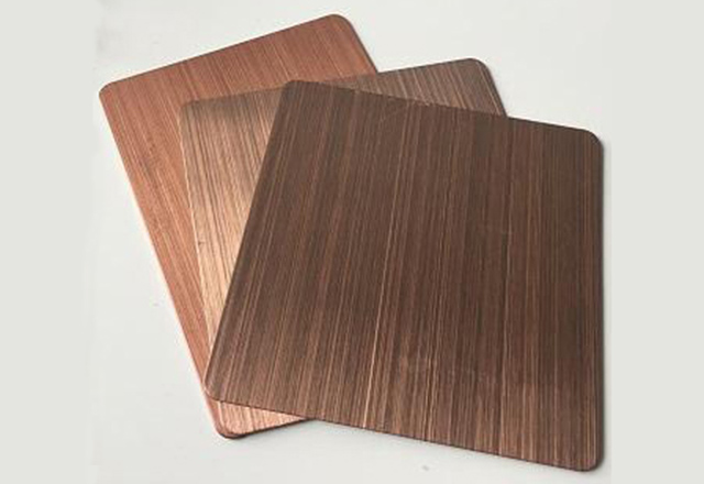 Profesional Metal Surface Treament Factory HairLine Brushed Satin Finishes 304 Stainless Steel Antique Bronze Copper Brass Colors