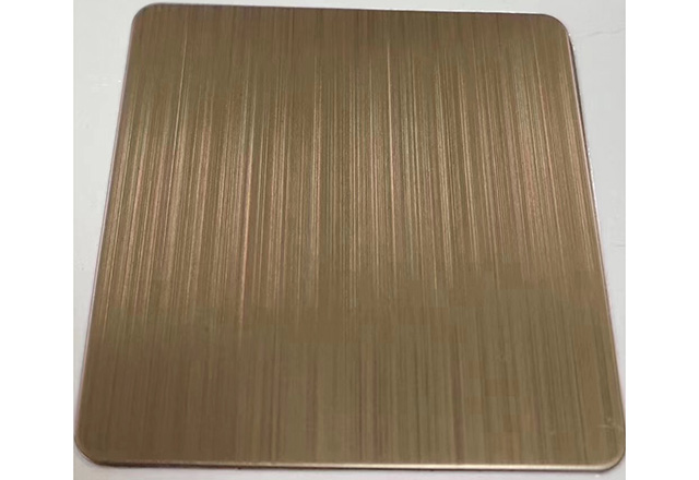 Bronze Colour Sandblasted Finished Stainless Steel Sheet 304 316 Grade For Decorative Wall Panel Antique Brass Metal