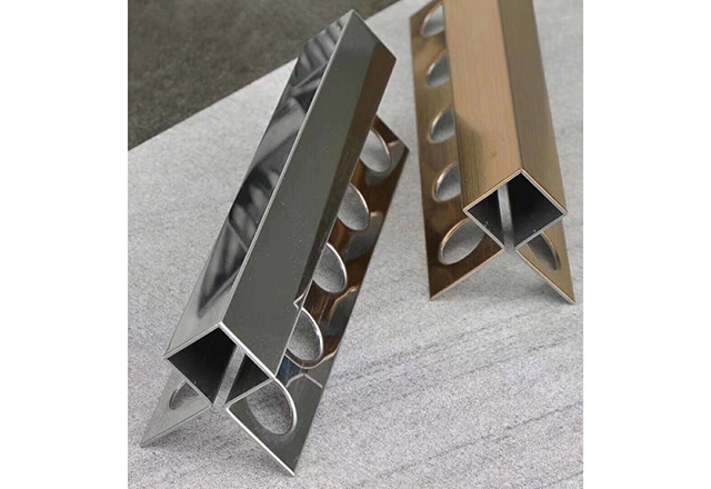Foshan Supplier Stainless Steel Polished Brushed Trim Strip Channel Corner profile With Holes For Product Industry Use
