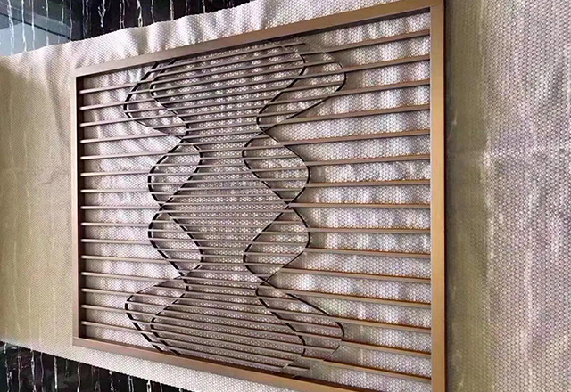 Vervaardigers verskaf vlekvrye staal dekoratiewe hol skerms Pasgemaakte hotelvoorportaal Konferensiestudie Woonkamerverdeling